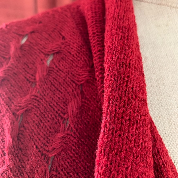 Coldwater Creek Rich Red Cardigan - Picture 5 of 6